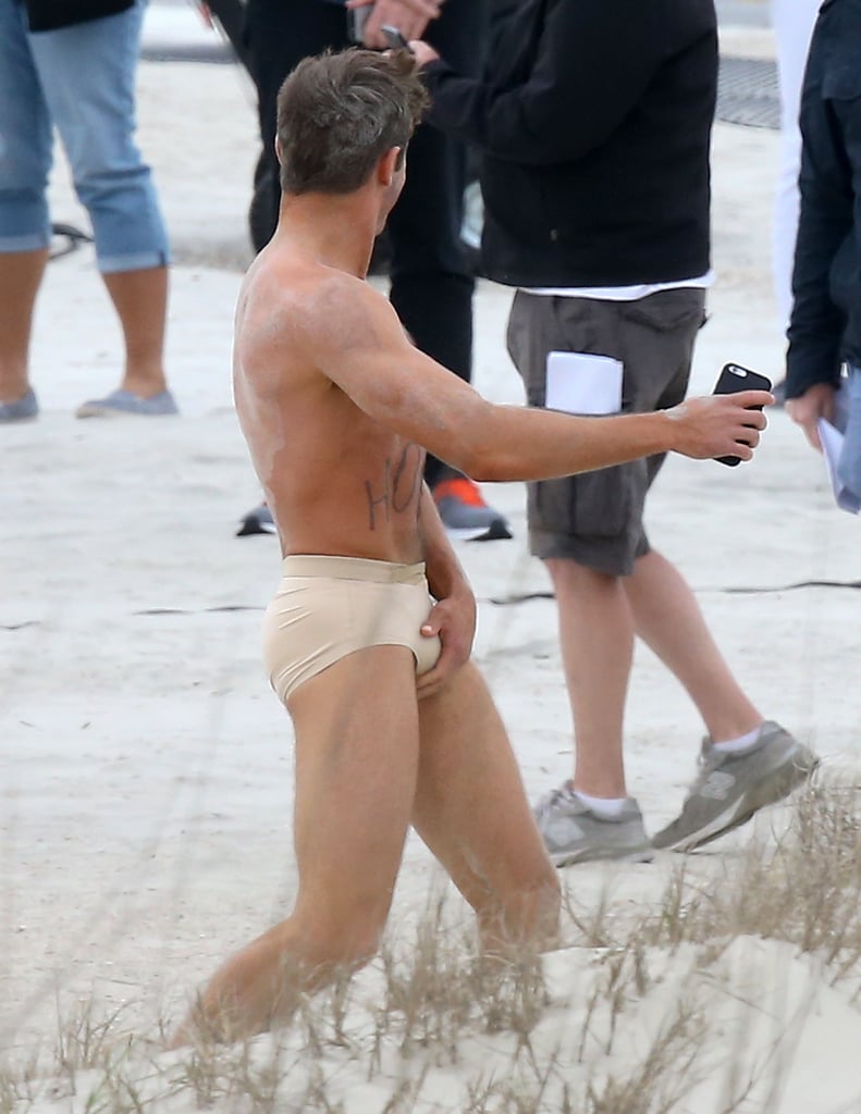 Zac Efron in His Underwear on the Set of Dirty Grandpa.
