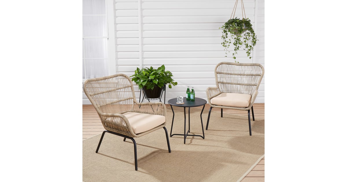 Mainstays adina bay outdoor patio furniture 3 piece wicker sales chat set