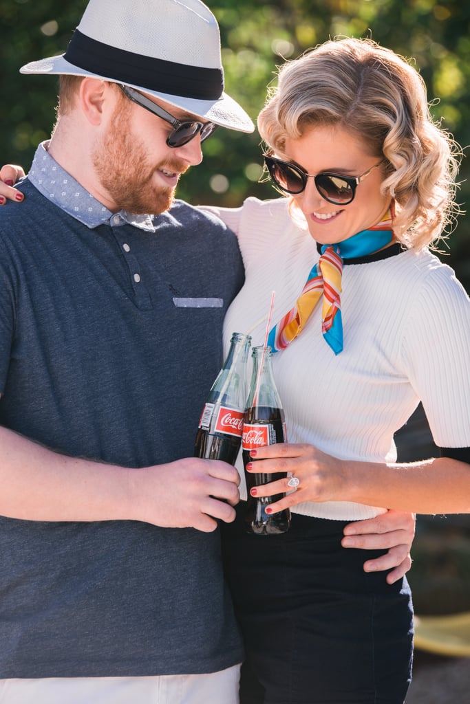 Retro Palm Springs Engagement Photos