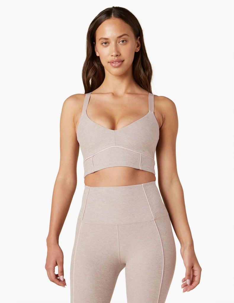 A Piped Set: Beyond Yoga Spacedye Pipe Up Bra and High Waisted Midi Legging