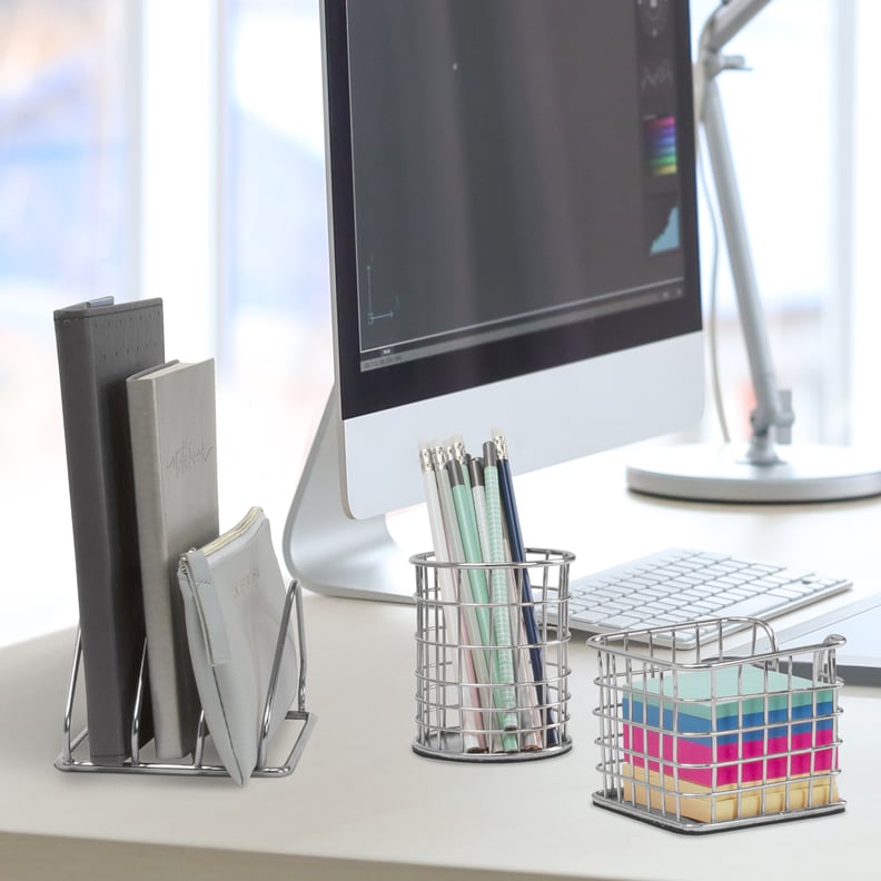 Wire Metal 5 in 1 Desk Organizer Set