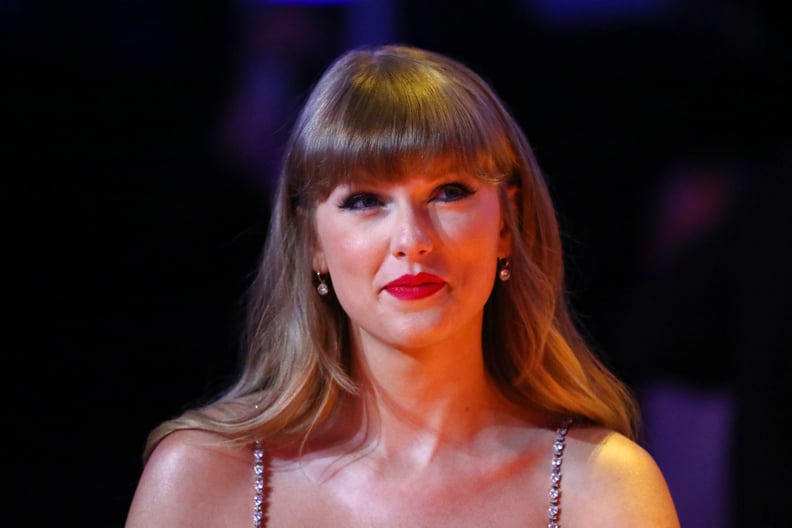Taylor Swift smiles while at The BRIT Awards at The O2 Arena on May 11, 2021 in London, England. (Photo by JMEnternational/JMEnternational for BRIT Awards/Getty Images)