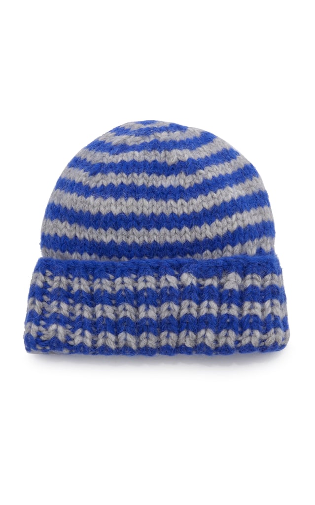 Lola Hats Striped Blue Wool-Blend Beanie