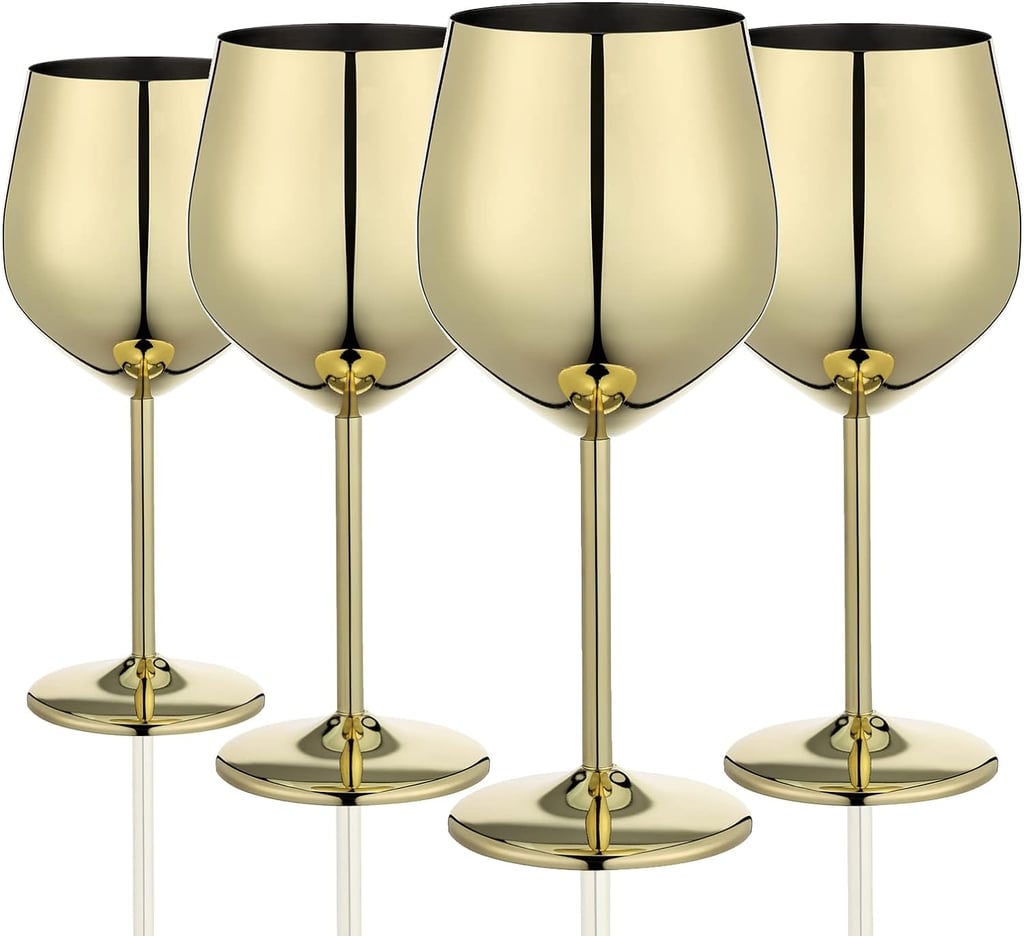 Gold Wine Glasses Set of 4