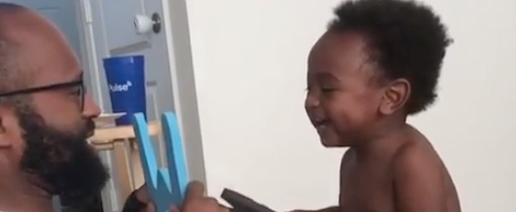 I Can't Stop Watching This Baby Uncontrollably Laugh While Learning the ABCs With His Dad