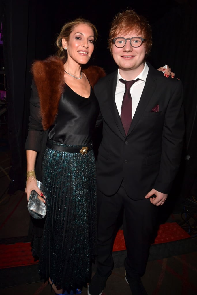 Pictured: Julie Greenwald and Ed Sheeran