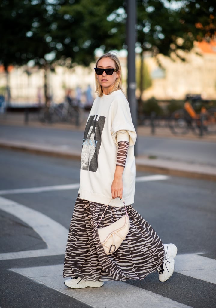 Even If Your Sweater Is Long Enough to Rock With Just Pumps, a Maxi Adds Exciting Volume