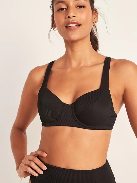 Old Navy Textured-Rib Underwire Bikini Swim Top