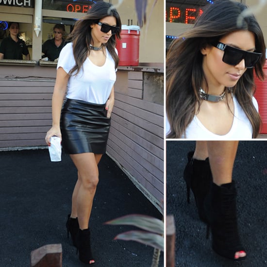 kim kardashian black skirt