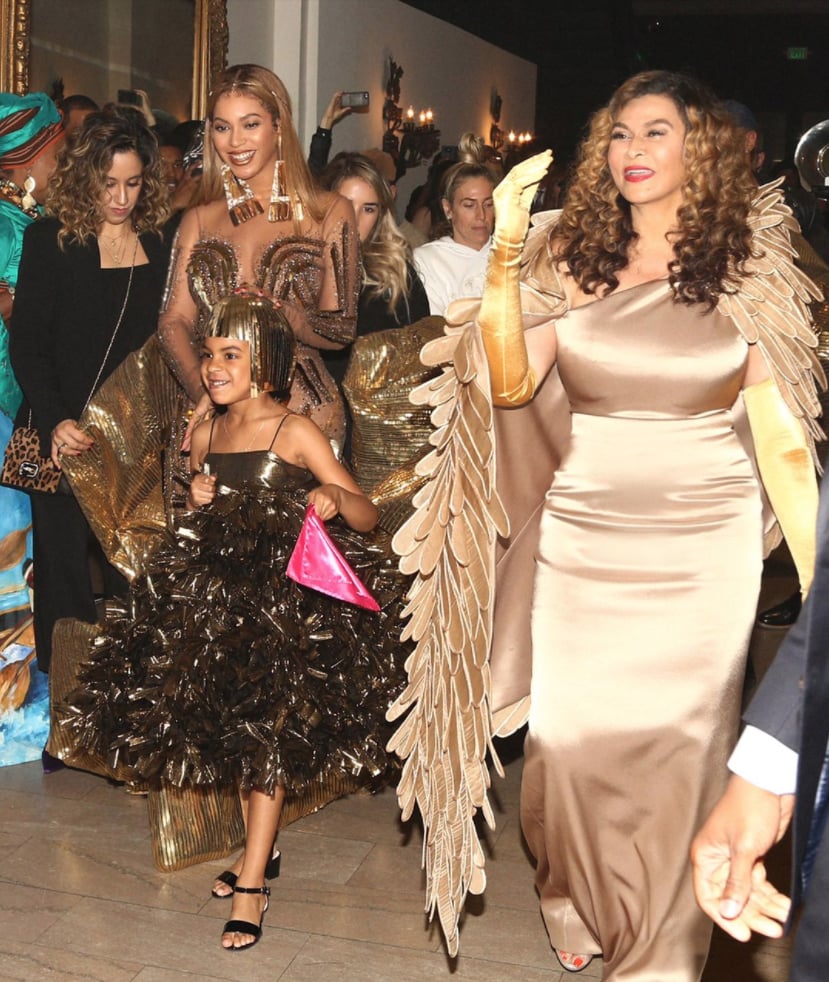 Beyoncé Wearing Gold Dress at 2018 Wearable Art Gala