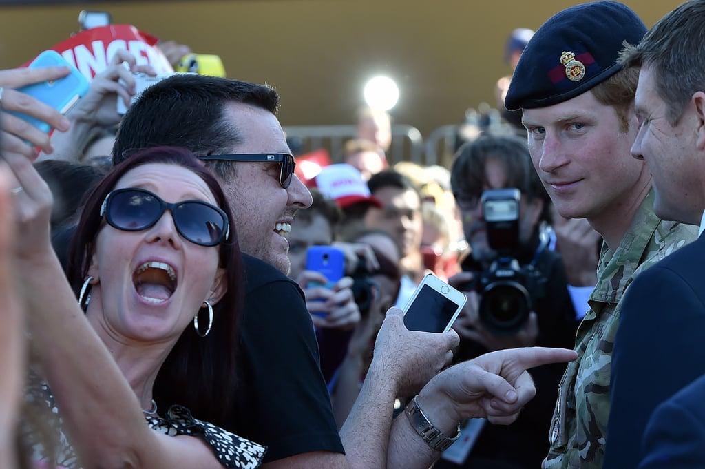 Prince Harry Gets a Kiss on the Lips From Australian Fan