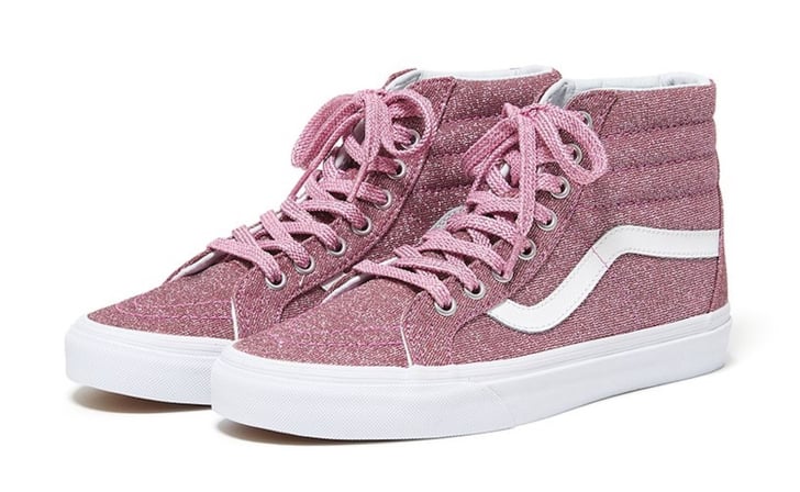 pink glitter vans girls