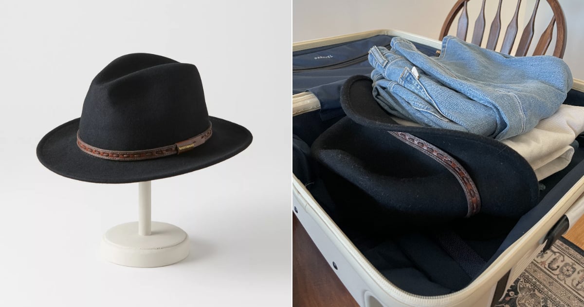 Overland Sheepskin Co. Glacier Crushable Wool Felt Fedora Hat NWT Wool Felt Brown Fur Crushable Cowboy Fedora Indiana Outback  main image 2