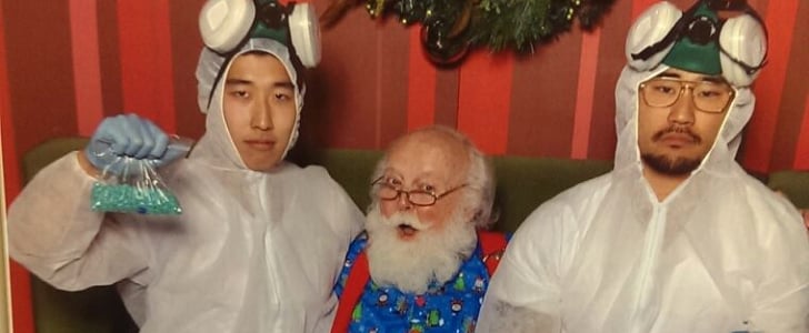 Guys Wear Costumes in Photos With Santa Over the Years