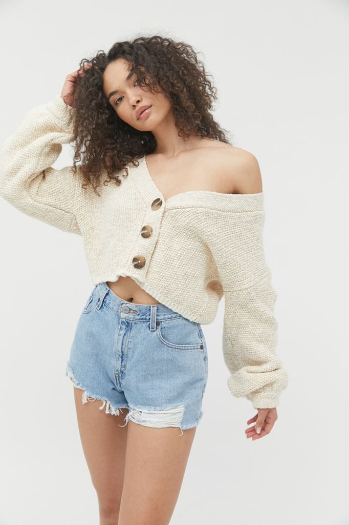 UO Etta Balloon-Sleeve Cardigan