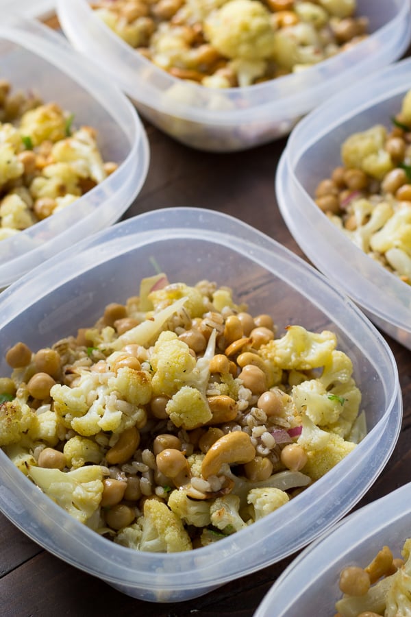 Cauliflower Cashew Lunch Bowls