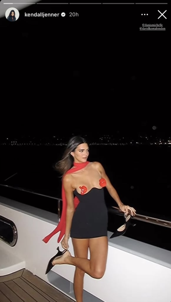 Kendall Jenner's Sheer David Koma Dress Has Floral Pasties