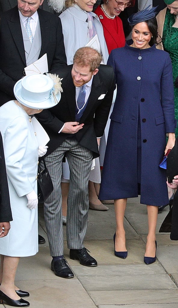 While attempting to hide her baby bump on Princess Eugenie ...