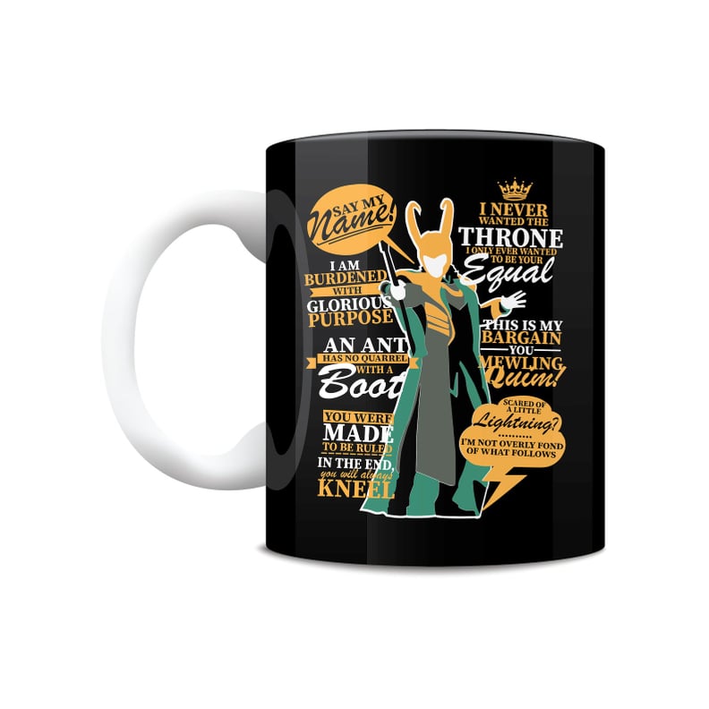 Loki God of Mischief Quotes Coffee Mug