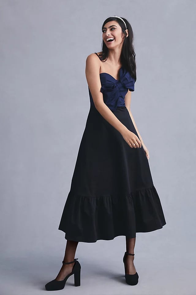 A Sleeveless Petite Dress: Anthropologie Bow-Tie Maxi Dress