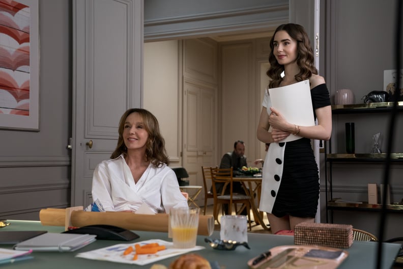 Emily in Paris: Season 1 Episode 7 Sylvie's Green Asymmetrical Dress