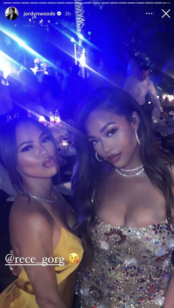 Jordyn Woods Wears Floral Sequin Dress For Wedding
