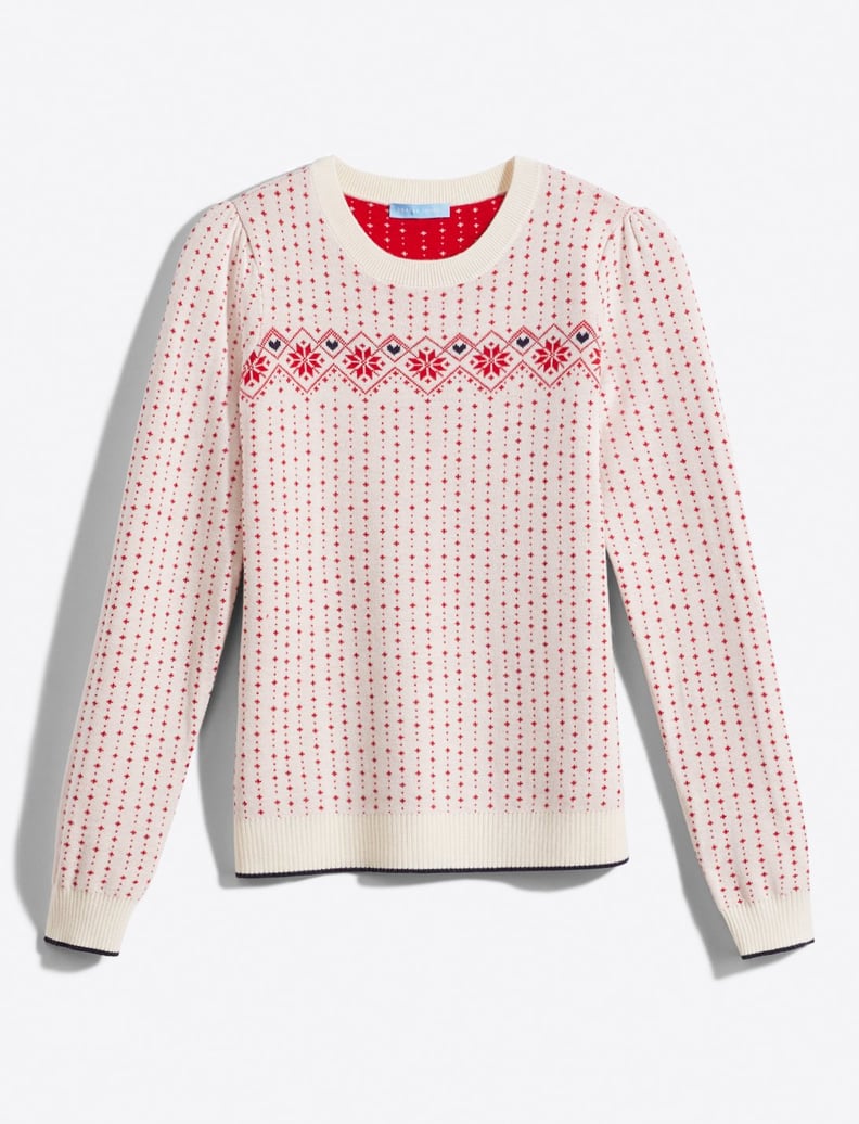 Draper James Puff Sleeve Sweater in Fairisle