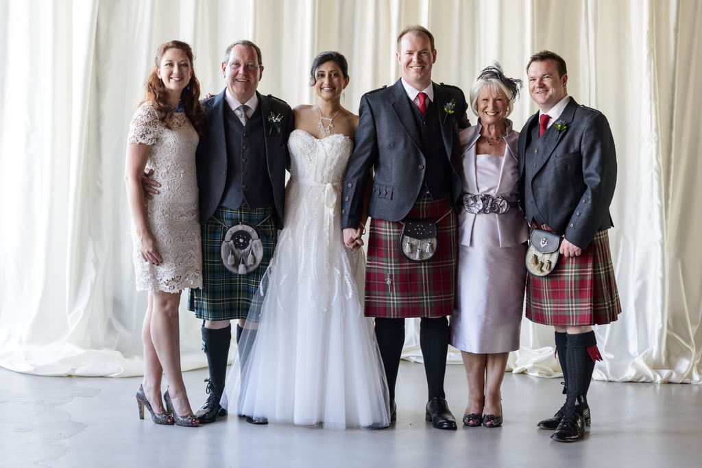 After the ceremony, Mimi changed into her Western wedding gown and Stuart changed into his Scottish kilt.
Photo by Chrisman Studios