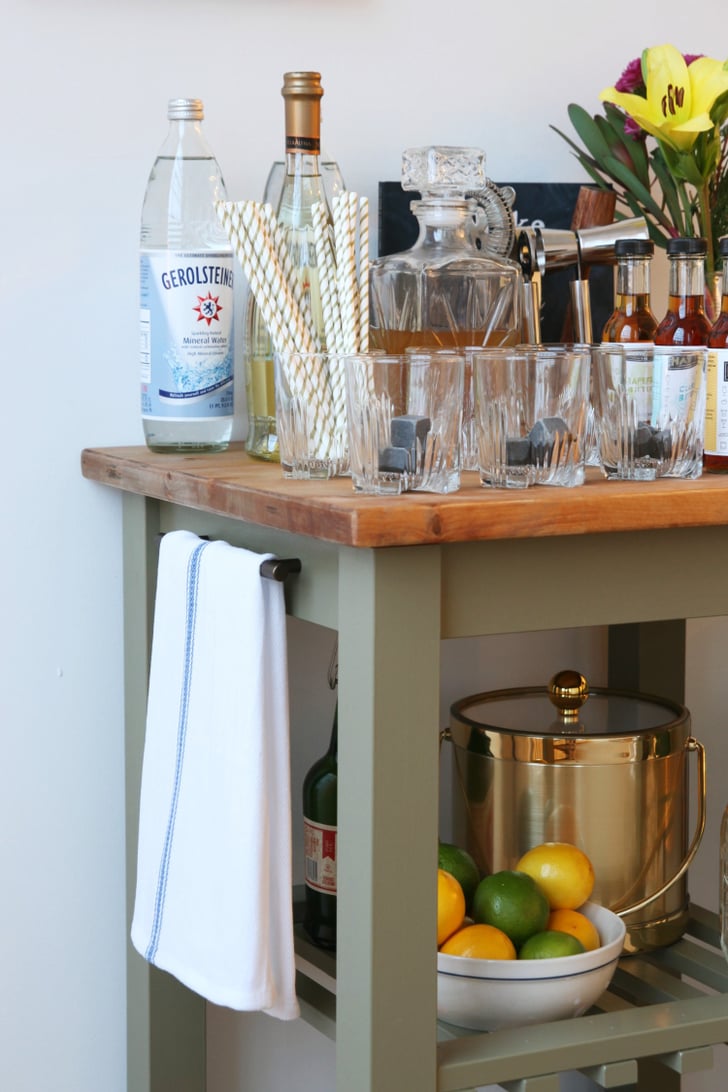 Add a practical handle Ikea Kitchen Bar Cart Hack POPSUGAR Home Photo 4
