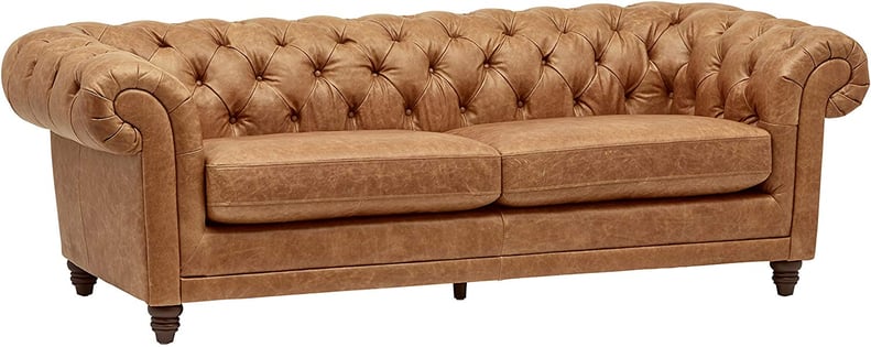 Stone & Beam Bradbury Chesterfield Modern Tufted Leather Couch