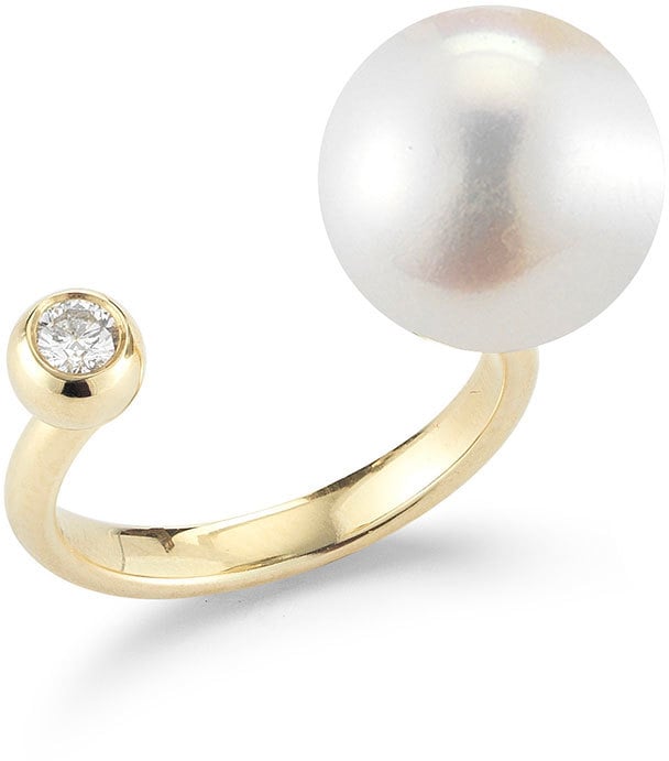 Mizuki Diamond & Pearl Split-Band Ring ($1,790)