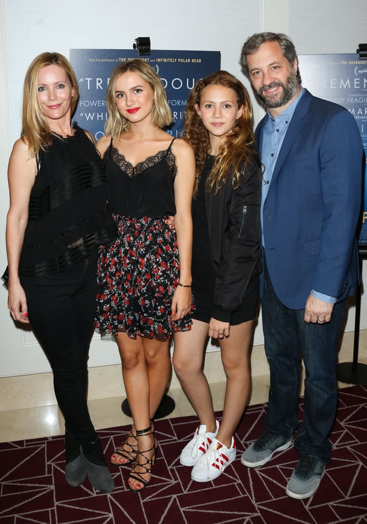 2 / 4. Judd Apatow and Leslie Mann With Daughters September 2016. 