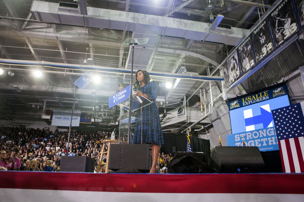 Michelle Obama's Campaign Dress Sends Out a Message on Its Own