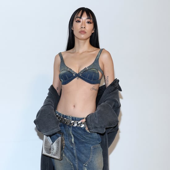 Rina Sawayama's Denim Bra and Low-Rise Skirt at Givenchy