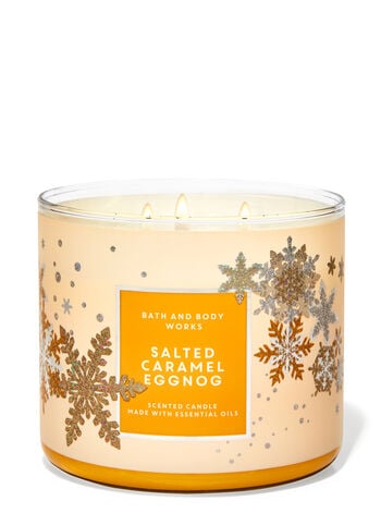 Salted Caramel Eggnog Three-Wick Candle