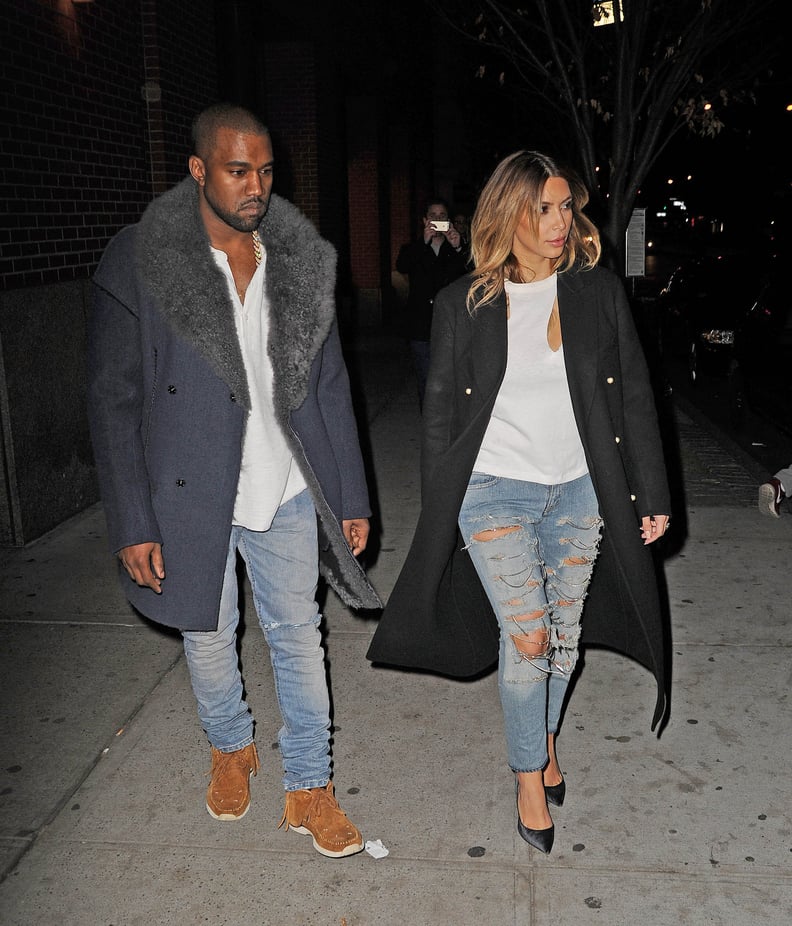 Kim and Kanye’s Matching Jeans Moment