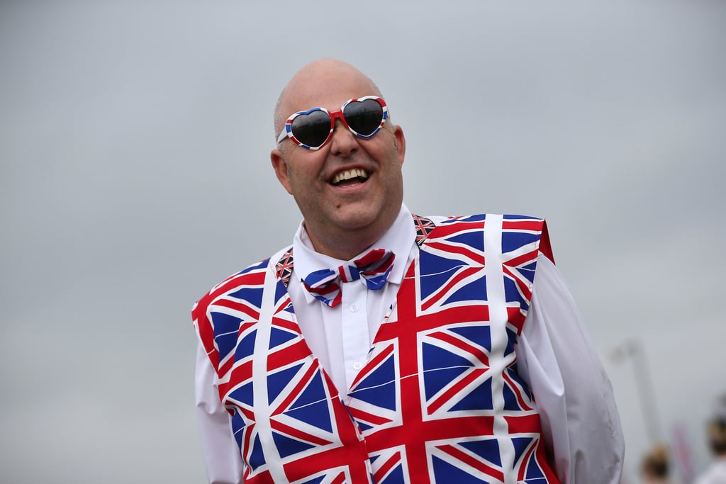 A Man Dressed In Head To Toe Patriotic Duds Diamond Jubilee Derby Pictures Popsugar Love