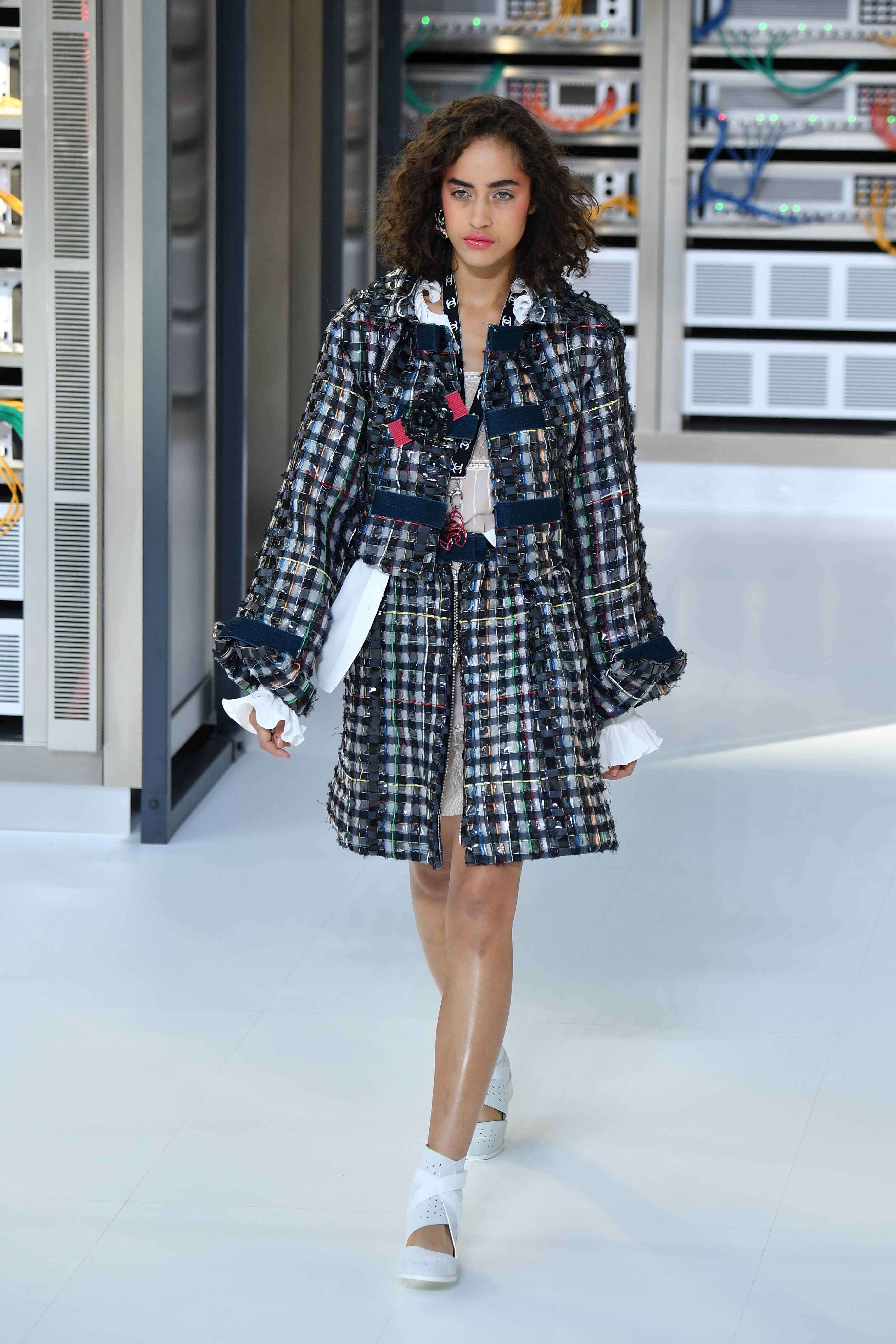 Chanel 10P runway multicolor tweed dress