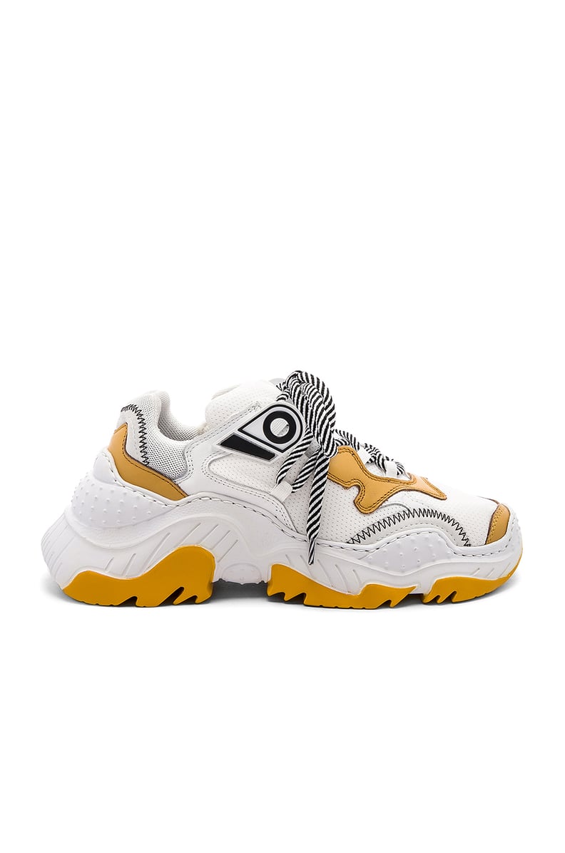 No. 21 Billy Sneaker in White & Yellow
