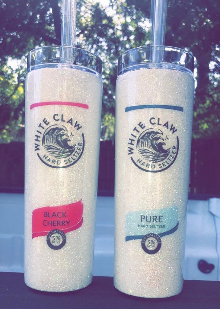 You Can Get Glittery White Claw Tumblers on Etsy
