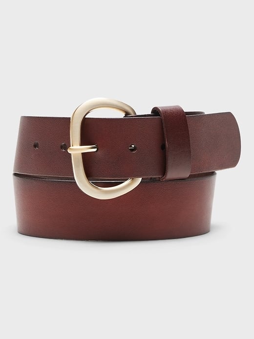 Banana Republic Square Buckle Leather Belt