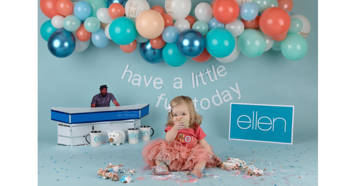 Ellen DeGeneres Cake Smash Photo Shoot POPSUGAR Family Photo 17