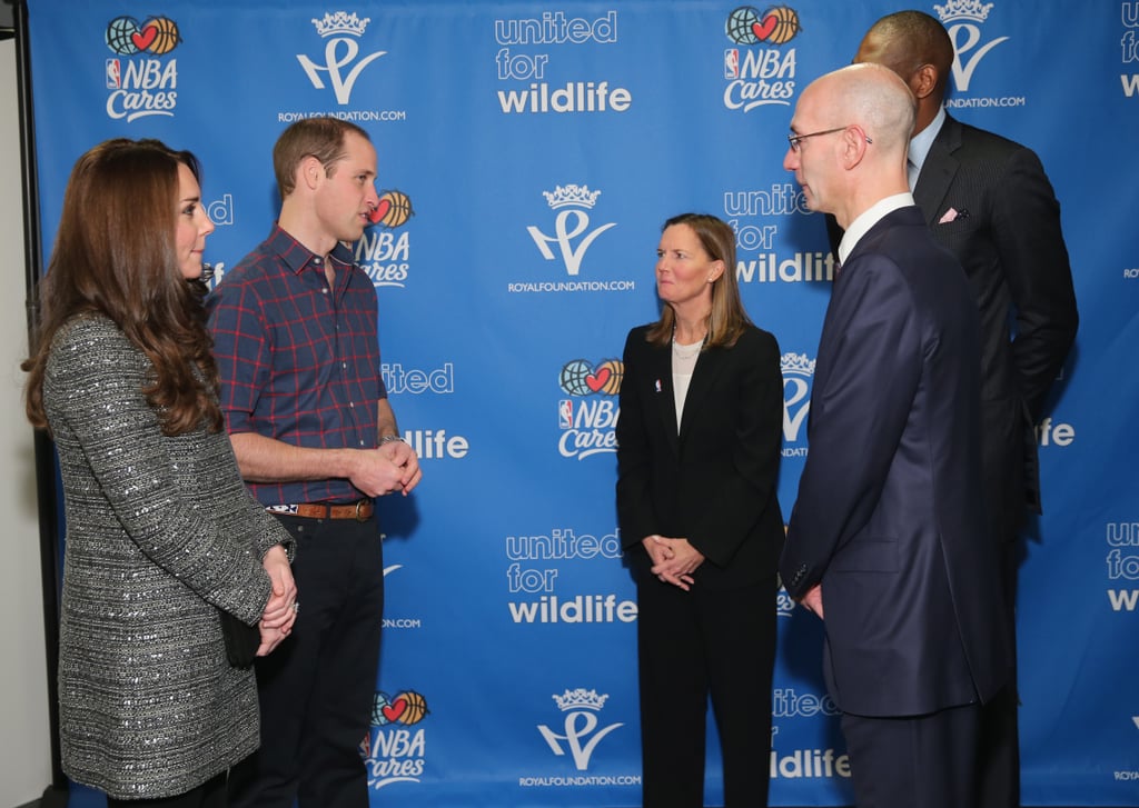 Prince William and Kate Middleton at Brooklyn Nets Game