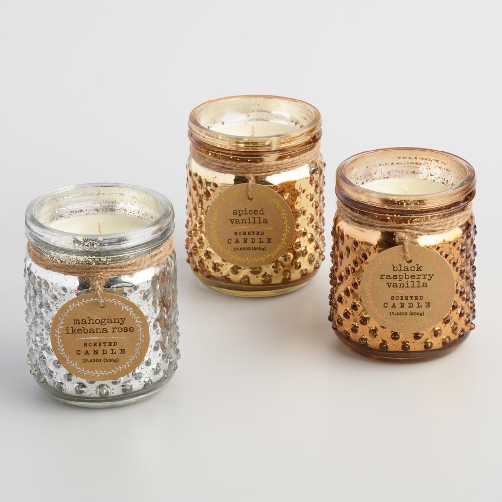 Gold Mercury Glass Hobnail Jar Candle (15) Cute Candles Under 25