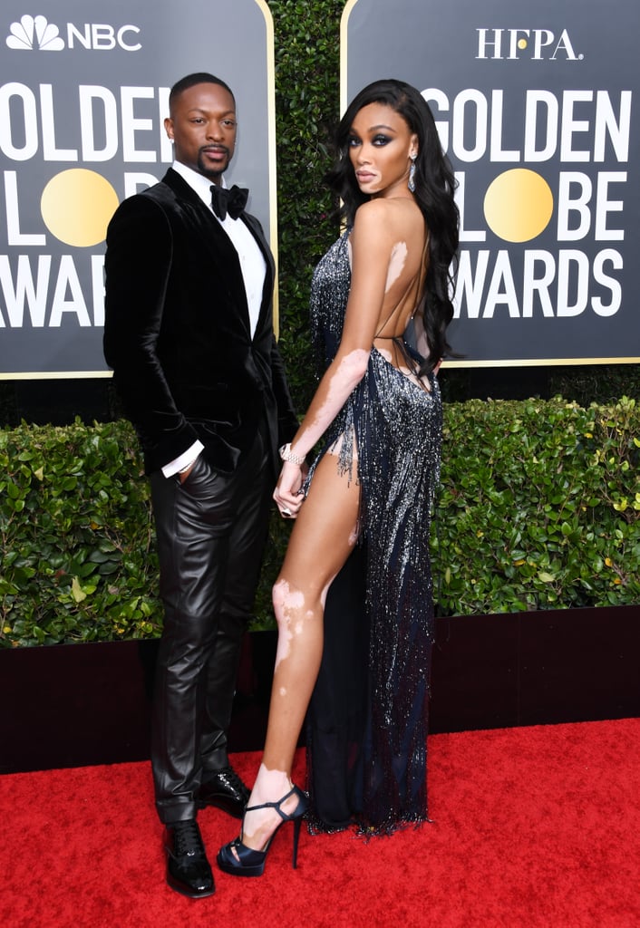 Winnie Harlow LaQuan Smith Golden Globes Dress