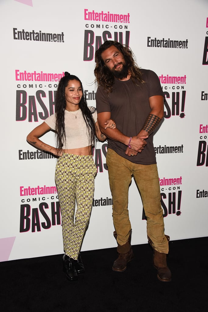 Jason Momoa and Zoë Kravitz at Comic-Con 2018