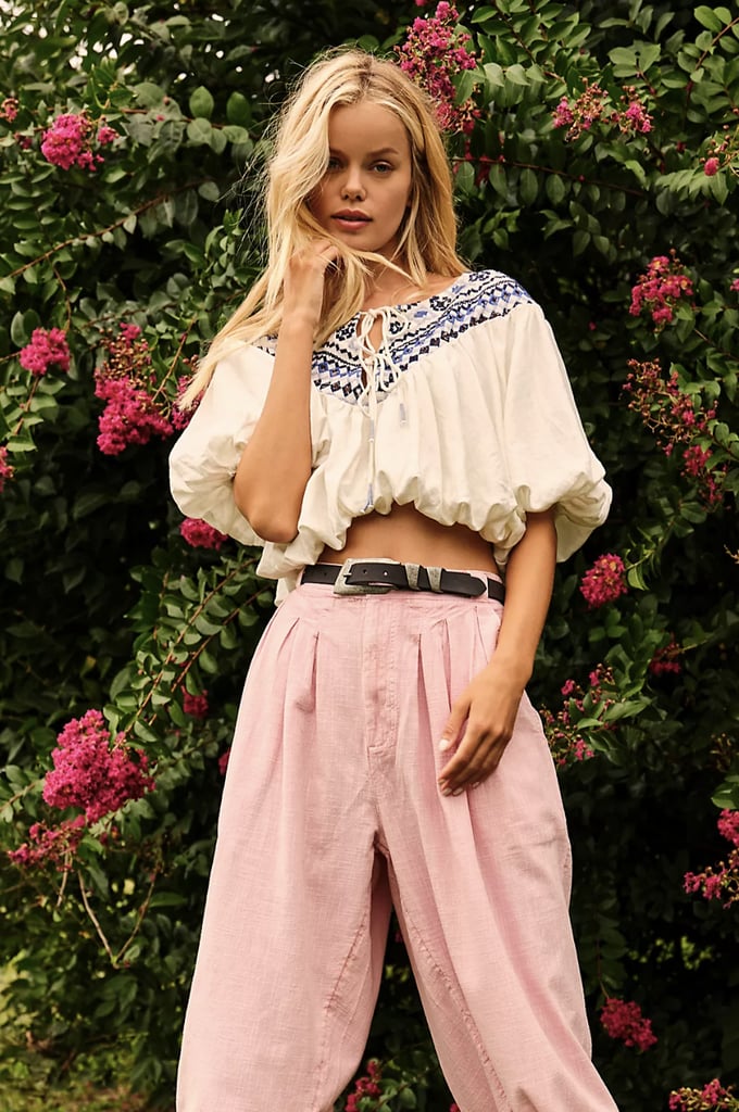 Free People Daisy Jones Embroidered Blouse