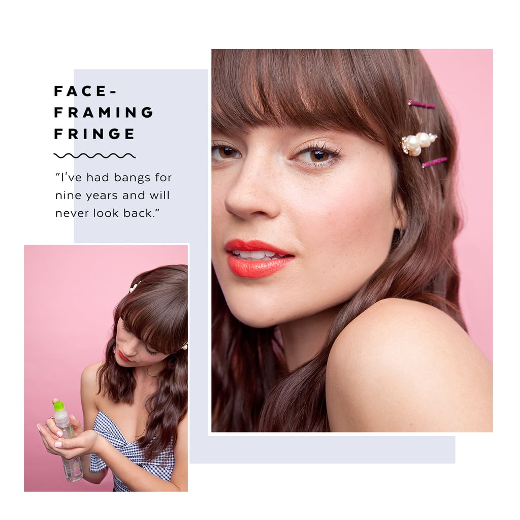 It's no secret that your high school years are filled with self-doubt. Luckily for Ann-Marie, discovering her signature look early on helped her embrace her flaws and gain lasting self-assurance at such a formative age. 
"I've always known my forehead was a weird shape. These days, I embrace my trapezoid shape, but when I was in high school, it brought me nothing but shame. I didn't like its shape, nor that it was covered in baby hairs. So, to go with the other change I made to my face (getting contacts), I decided to get bangs. Maybe it was everyone's reaction to it or part of growing up and embracing myself a bit more, but I loved my bangs and how they lifted my spirits up. I've had them now for nine years and will never look back. With the help of a smoothing serum, I also keep them less frizzy and greasy — a problem anyone with bangs will understand. Now, if anyone is ever considering trying bangs, I tell them to do it because it could honestly make them feel more confident and happy, as it did for me." — Ann-Marie Alcantara, assistant editor, Tech
