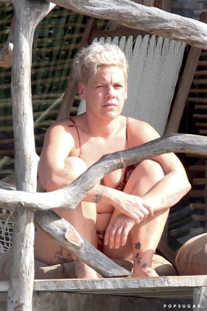 Pink and Carey Hart at the Beach in Mexico February 2019