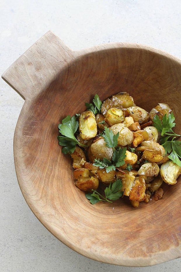 Smashed Potatoes With Garlic and Thyme Smashed Potatoes With Garlic and Thyme